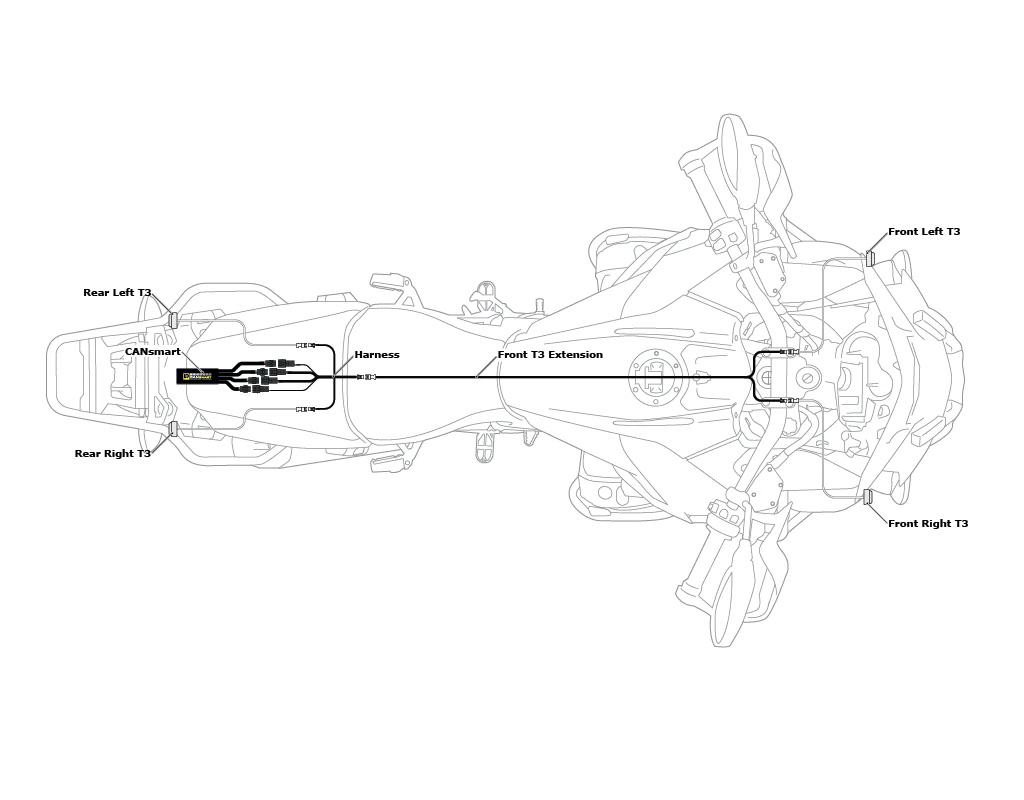 DENALI CANsmart Wiring Harness for T3 Switchback Signals