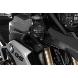 Touratech Set of LED auxiliary headlights, fog right/full beam headlight left, black aluminium  - BMW R1200GS (2013-)