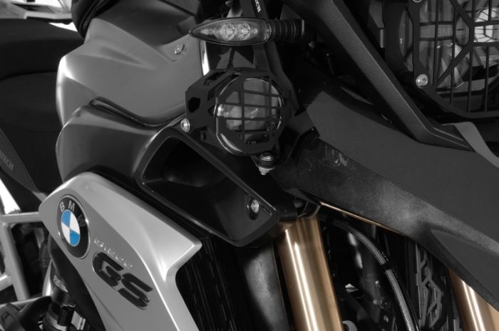 Touratech set LED-koplampen, mist rechts/grootlicht links zwart aluminium - BMW R1200GS (2013-)