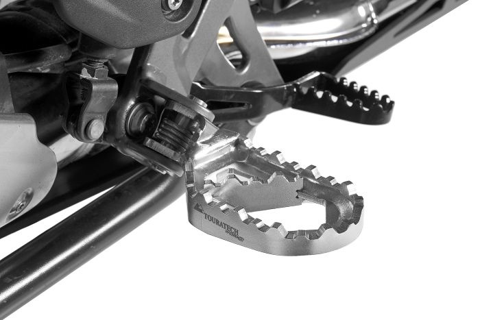 Touratech foot pegs 'Works' - BMW R1300 GS / R1250GS/ R1250GS Adventure/ R1200GS from 2013/ R1200GS Adventure from 2014/ F850GS/ F850GS Adventure/ F750GS