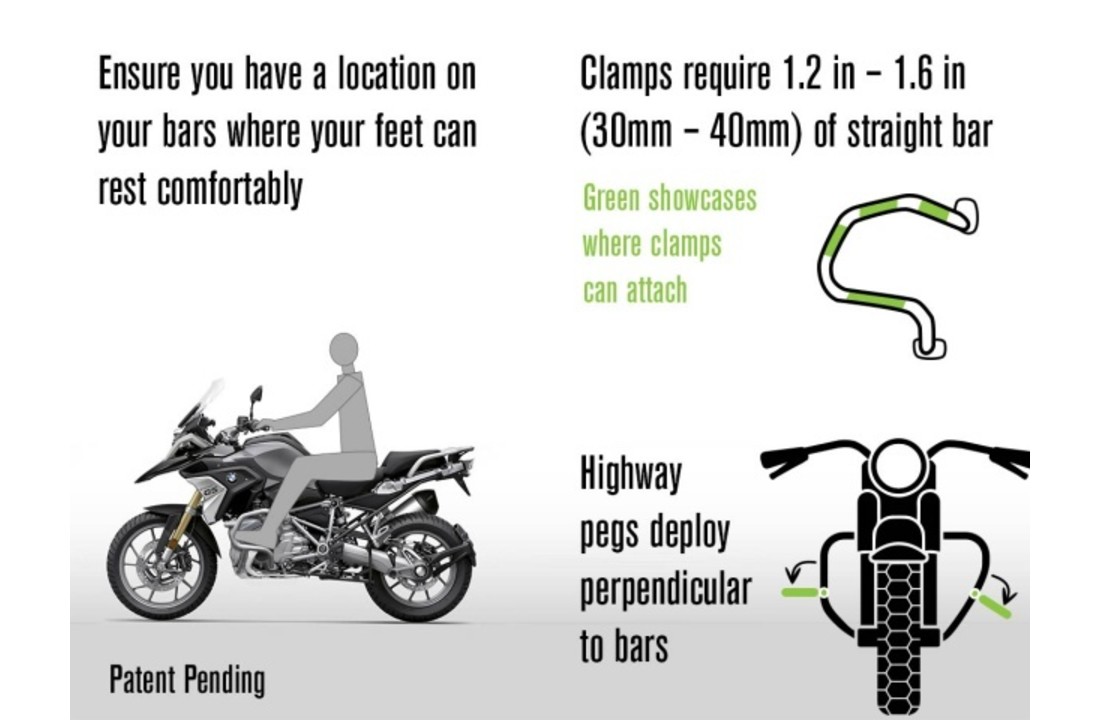 AltRider Universal Highway Foot Pegs for 25mm Ø
