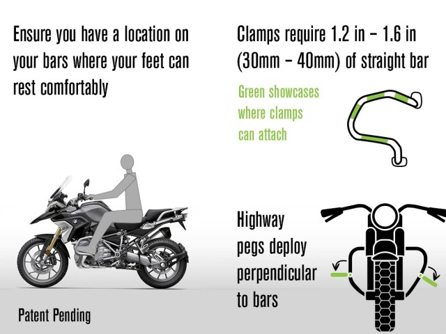 AltRider Universal Highway Foot Pegs for 25mm Ø