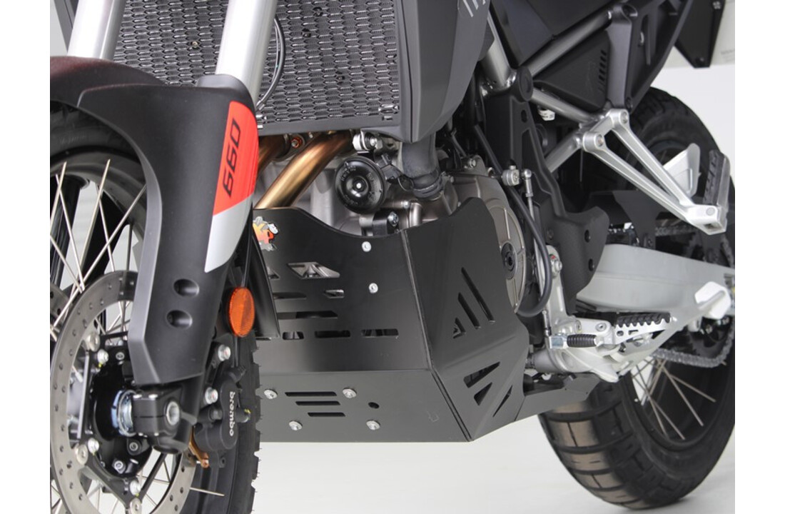 AXP Skid Plate Aprilia Tuareg 660 with linkage guard ( 2020 - 2023 ) - Black