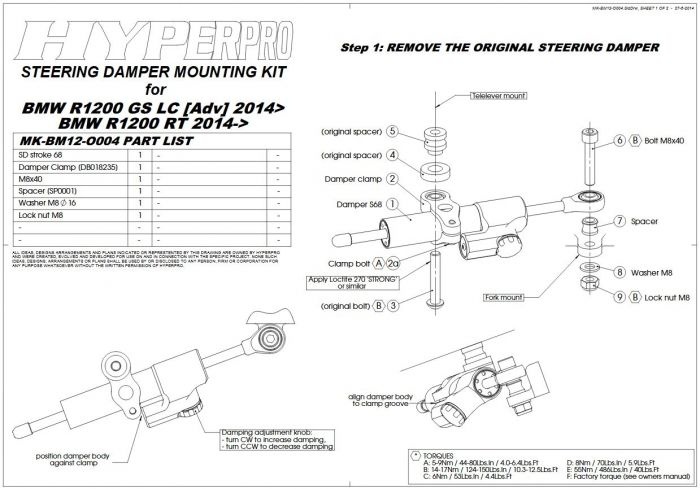 Touratech Suspension steering damper "CSC" -  BMW R1200GS ( LC) / R1250GS(A)