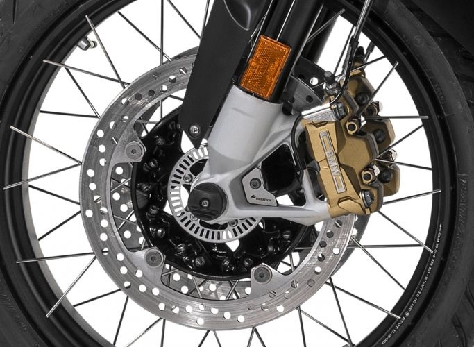 Touratech front axle crash bung slider set - BMW R1250GS (2022-)/ R1250GSA (2022-)