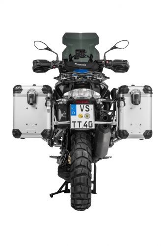 Touratech pannier system ZEGA Evo - BMW R1250GS/ R1250GS Adventure/ R1200GS (LC)/ R1200GS Adventure (LC) ZEGA Evo aluminium pannier system "And-S" 38/45 litres with stainless steel rack for BMW R1250GS/ R1250GS Adventure/ R1200GS (LC)/ R1200GS Adventure (