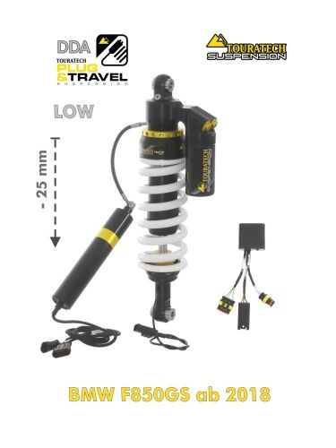 Touratech schokdemper 'DDA/Plug & Travel' (-25mm)  - BMW F850GS (2018-)