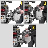Touratech Zega Evo Aluminium koffersysteem BMW F850GS/ F850GS Adventure/ F750GS ZEGA Evo aluminium koffersysteem, "And-S" 31/38 liter met RVS bagagedrager - BMW F850GS/ F850GS Adventure/ F750GS