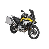 Touratech ZEGA Evo aluminium pannier system for BMW F850GS/ F850GS Adventure/ F750GS ZEGA Evo aluminium pannier system "And-S" 31/38 litres with stainless steel rack for BMW F850GS/ F850GS Adventure/ F750GS