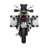 Touratech ZEGA Evo aluminium pannier system for BMW F850GS/ F850GS Adventure/ F750GS ZEGA Evo aluminium pannier system "And-S" 31/38 litres with stainless steel rack for BMW F850GS/ F850GS Adventure/ F750GS