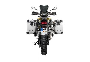 Touratech Zega Evo Aluminium koffersysteem BMW F850GS/ F850GS Adventure/ F750GS ZEGA Evo aluminium koffersysteem, "And-S" 31/38 liter met RVS bagagedrager - BMW F850GS/ F850GS Adventure/ F750GS