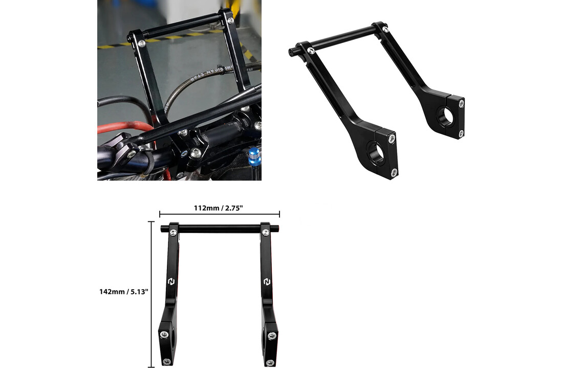 Thork Racing - DMD 22–28?mm lange stuurbeugel / MINI NAV Toren