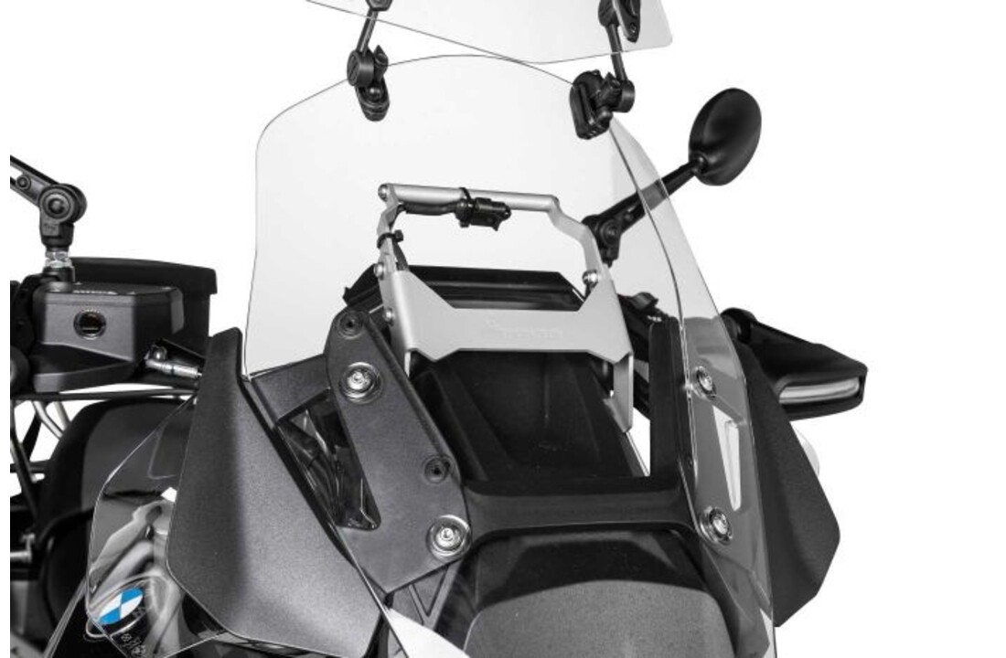Touratech Verstevigingsstang voor originele BMW motorvalbeugel voor BMW R1300GS GPS-stuurbeugel boven het instrumentenpaneel, in hoogte verstelbaar voor BMW R1300GS
