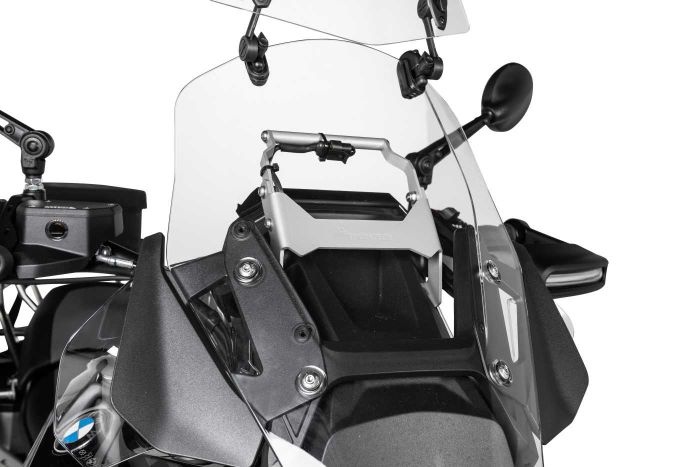 Touratech Verstevigingsstang voor originele BMW motorvalbeugel voor BMW R1300GS GPS-stuurbeugel boven het instrumentenpaneel, in hoogte verstelbaar voor BMW R1300GS