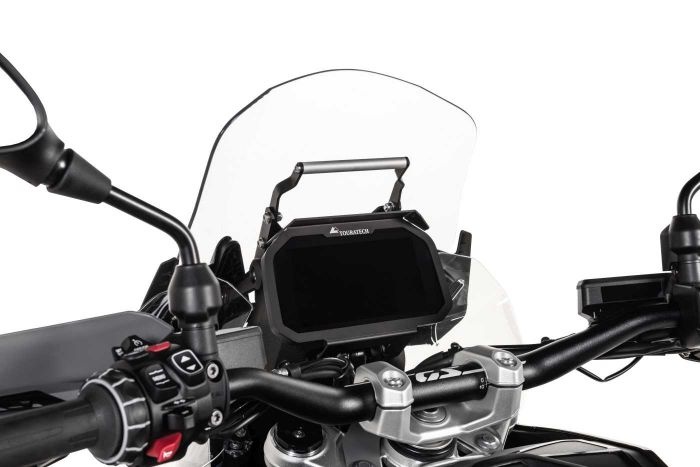 Touratech GPS handlebar bracket above the instruments, height-adjustable for BMW R1300GS