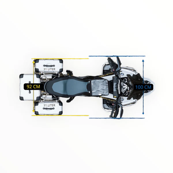 Touratech ZEGA Mundo aluminium koffersysteem 31/31L, 38/38L, 45/45L voor BMW R 1300 GS