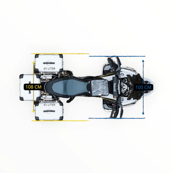 Touratech ZEGA Mundo aluminium pannier system 31/31L, 38/38L, 45/45L for BMW R 1300 GS