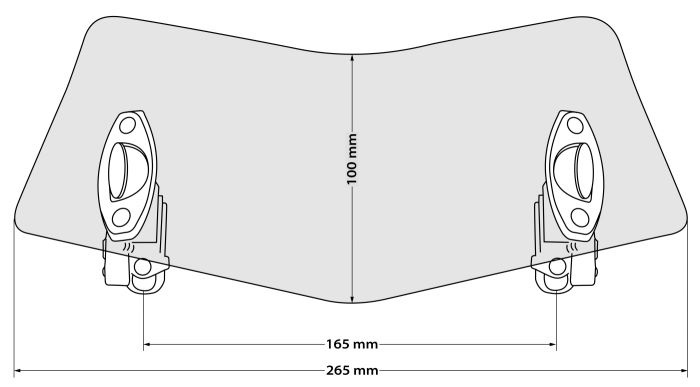 Touratech Windscreen deflector Evo, transparent