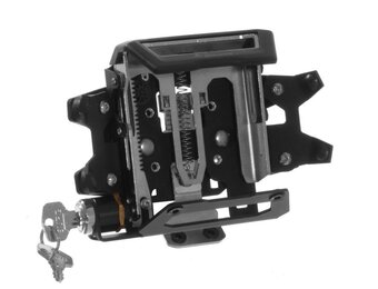 Touratech Garmin Montana/ BMW Navigator Adventure stuurbevestiging *afsluitbaar* *geanodiseerd zwart aluminium*