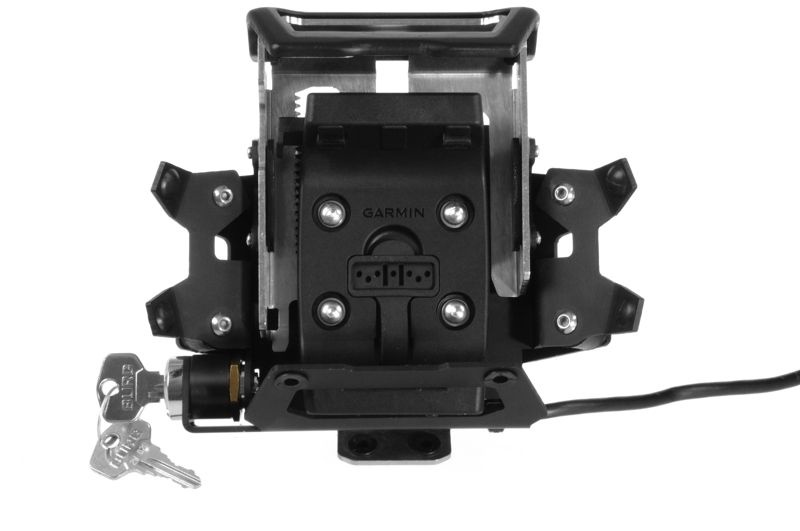 Touratech Garmin Montana/ BMW Navigator Adventure handlebar mounting *lockable* *anodised black aluminium*