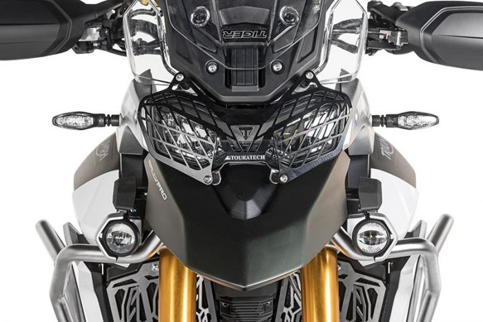 Touratech Headlamp guard black with quick release fastener for Triumph Tiger 900 *OFFROAD USE ONLY*