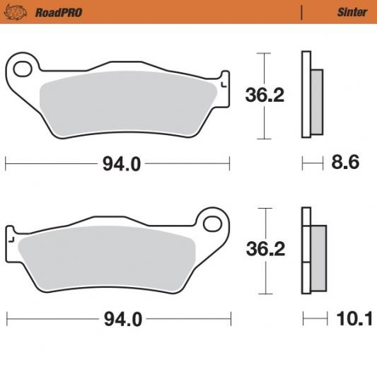 Moto-Master Brakepad Sinter - Rear(405402)