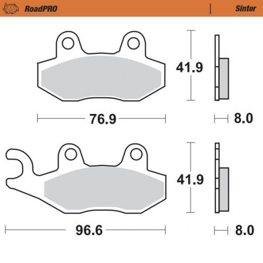 Moto-Master Brakepad Sinter - Rear (410501)