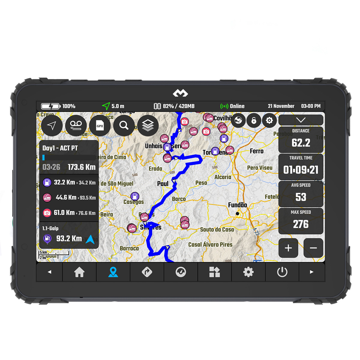 Thork Racing - DMD-T865X Nav Tab (8 inch) - Navigation Tablet