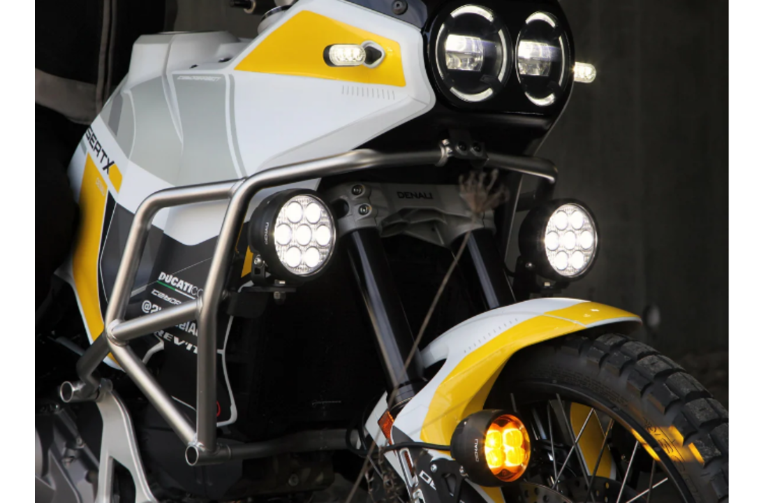 Denali Light Mount - OEM Crashbar Adapter - Ducati DesertX