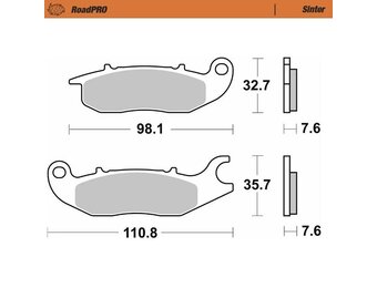 Moto-Master Brakepad Sinter - Front (409701)