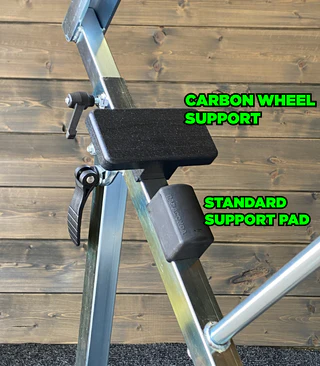 Rabaconda - Carbon wielsteunen voor Street Bike Bandenwisselaar