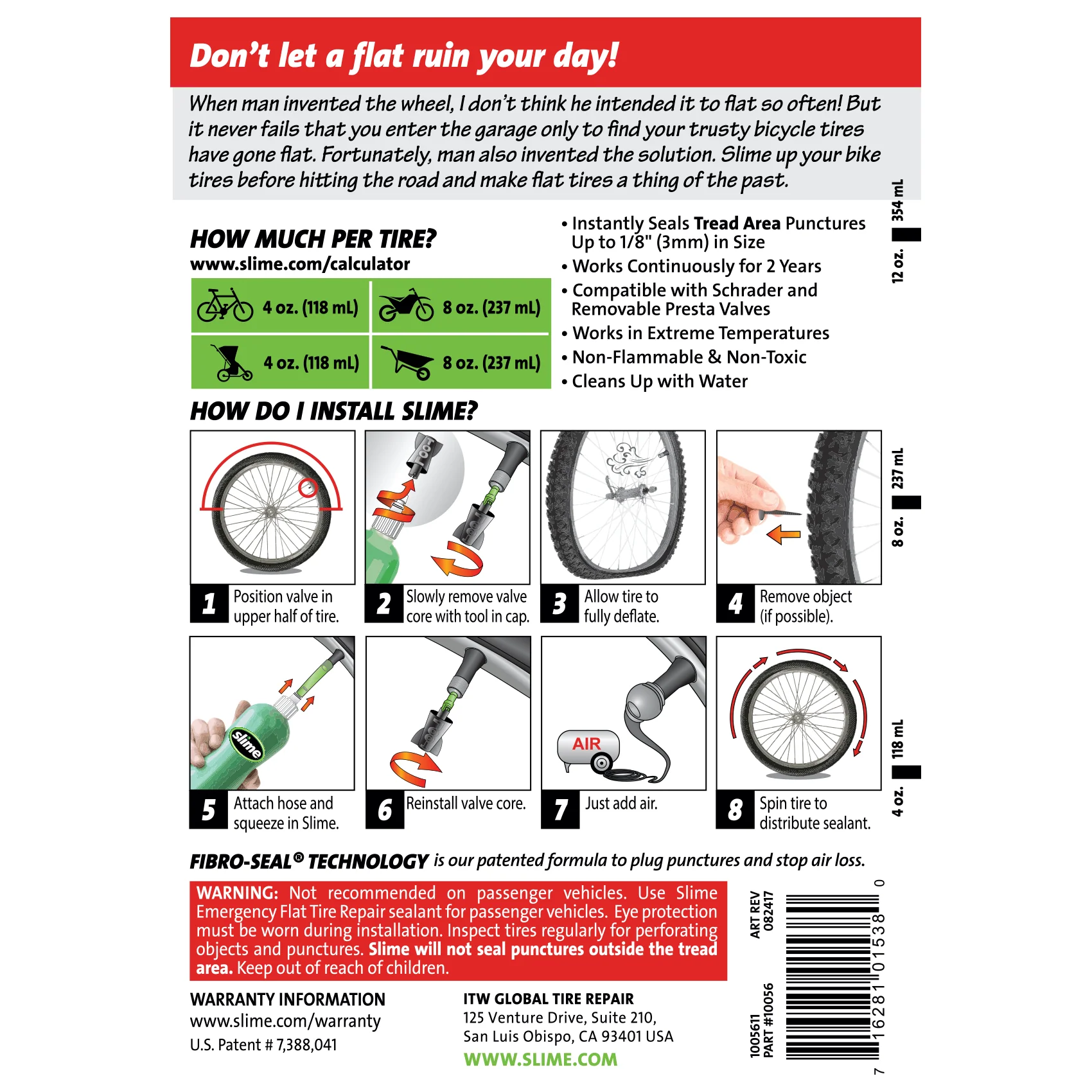 Slime - Sealant for Tube Tires