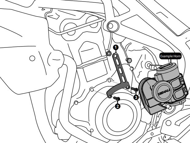 DENALI Soundbomb bevestigingsbeugel - Triumph Tiger 800 & Tiger 800 XC '10-'14