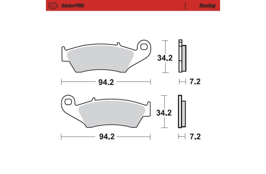 Moto-Master Brakepad Racing - Front (93411) KOVE 450