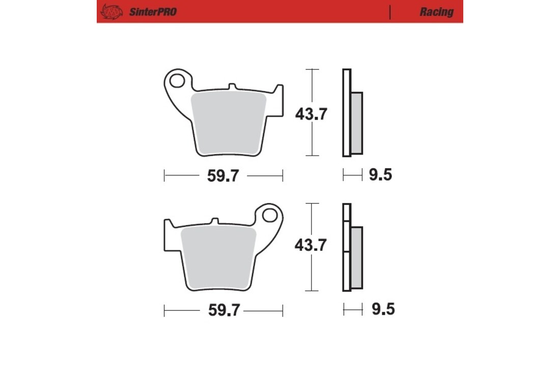Moto-Master Remblok Racing - Achteraan (94311) KOVE 450