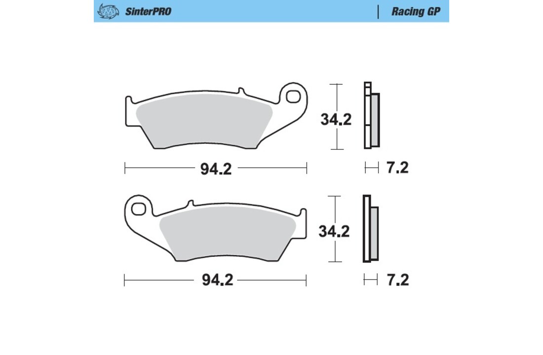 Moto-Master Brakepad Racing GP - Front (93412) KOVE 450