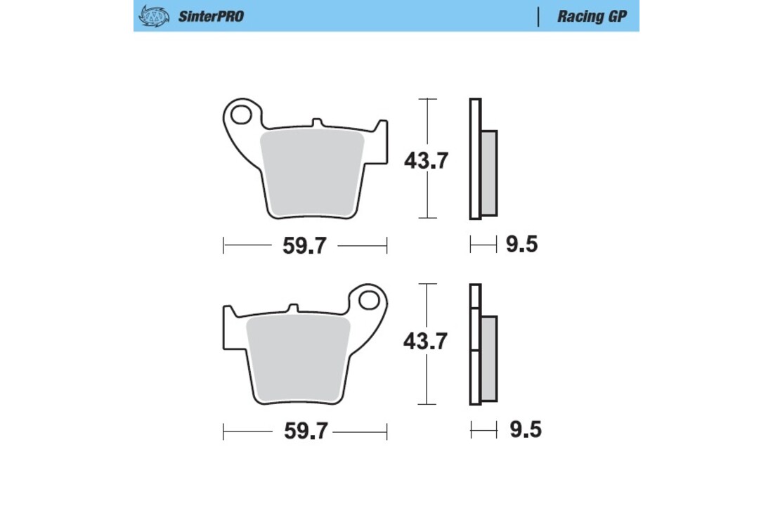 Moto-Master Remblok Racing GP - Achteraan (94312) KOVE 450