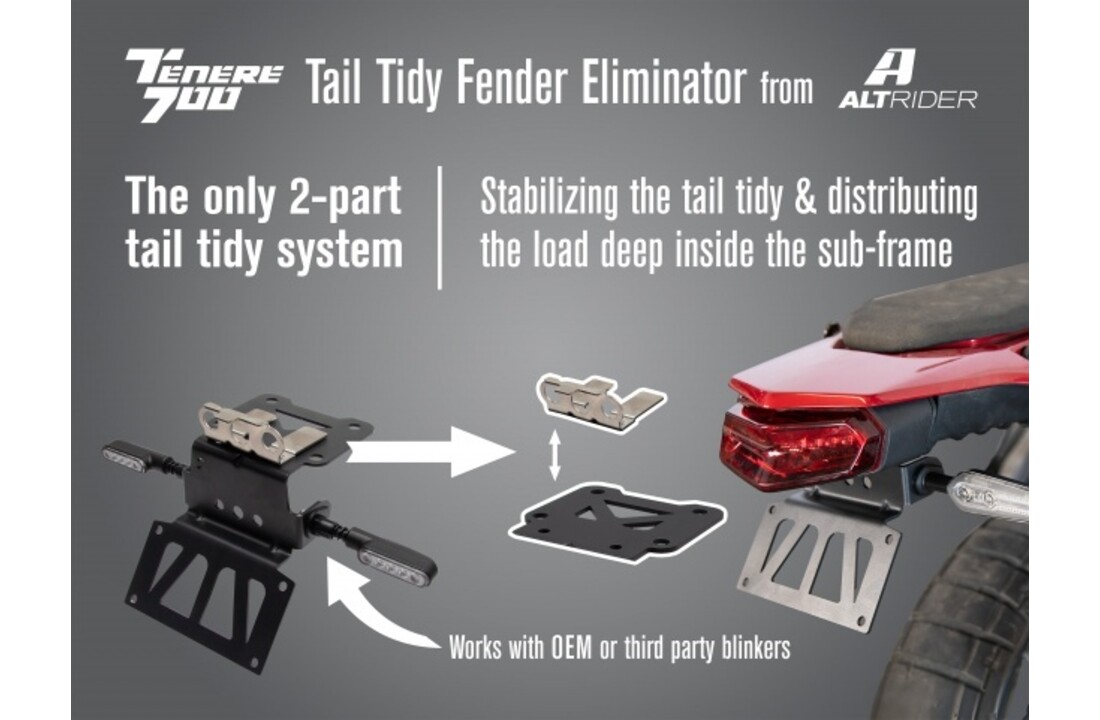 AltRider Nummerplaathouder met Spatbordverwijderaar - Tenere 700 ('19-'25)