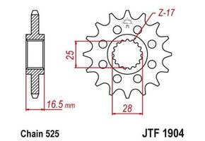 JT Sprockets - Steel Front Sprocket JTF1904.15 - KTM 1190 Adv. /1290 Superadv.