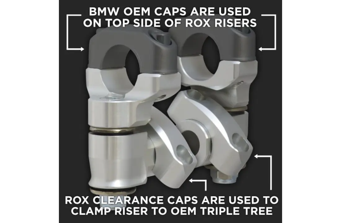 ROX Anti Vibratie Draaibare Stuurverhogers - BMW 1200 / 1250 GS(A) ('13-'24)