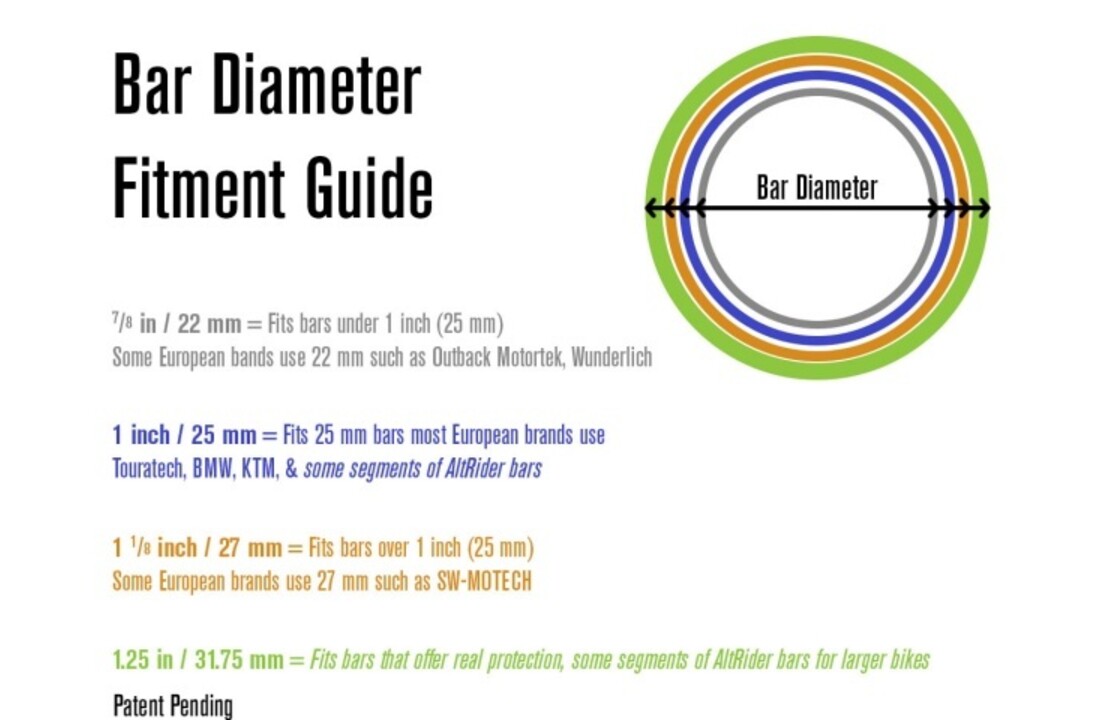 AltRider Universal Highway Foot Pegs for 31.75mm Ø
