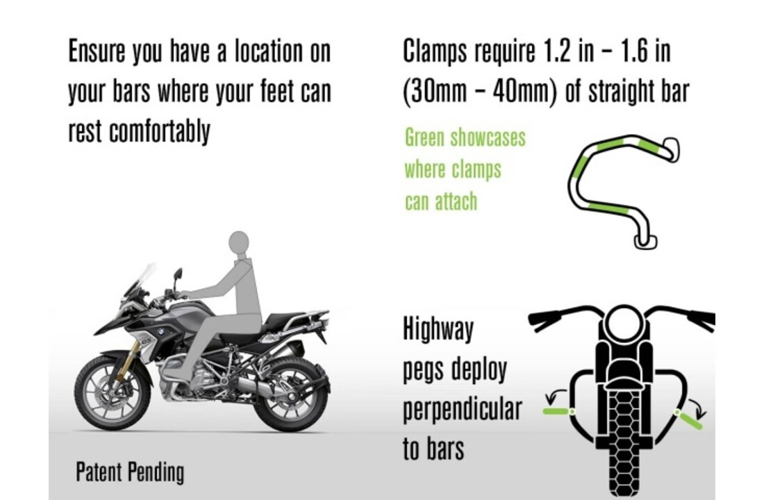 AltRider Universal Highway Foot Pegs for 31.75mm Ø