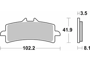 SBS - Brakepad 841RST - Sinter front