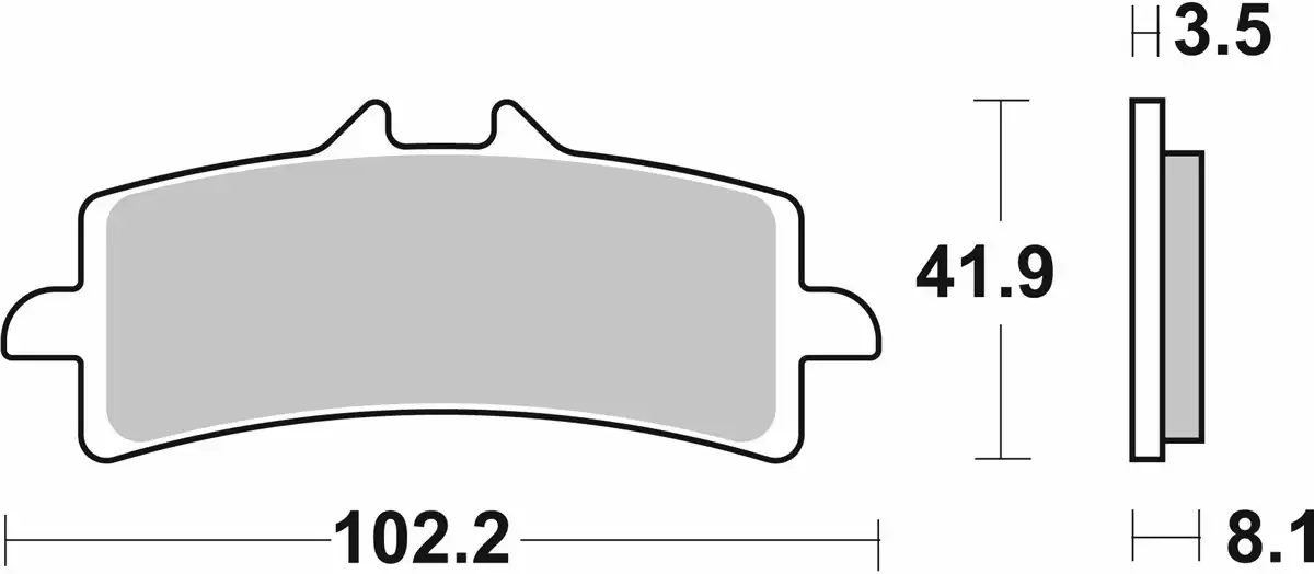 SBS - Brakepad 841RST - Sinter front