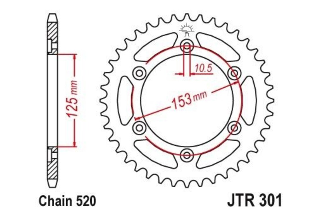 JT sprockets Tandwielenset (JTF1321.14 - JTR301.40) - Honda CRF250L