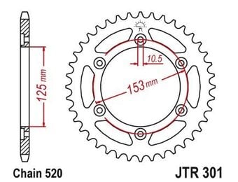 JT sprockets Tandwielenset (JTF1321.14 - JTR301.40) - Honda CRF250L