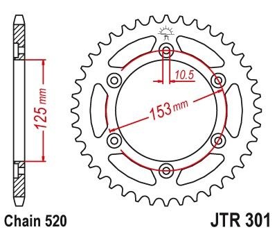 JT sprockets Tandwielenset (JTF1321.14 - JTR301.40) - Honda CRF250L