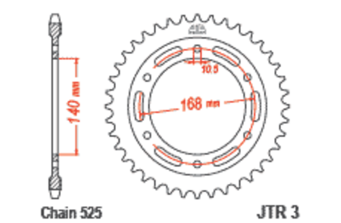 JT Sprockets - Achter Tandwiel JTR3.41 - BMW F650GS ('08-'12)
