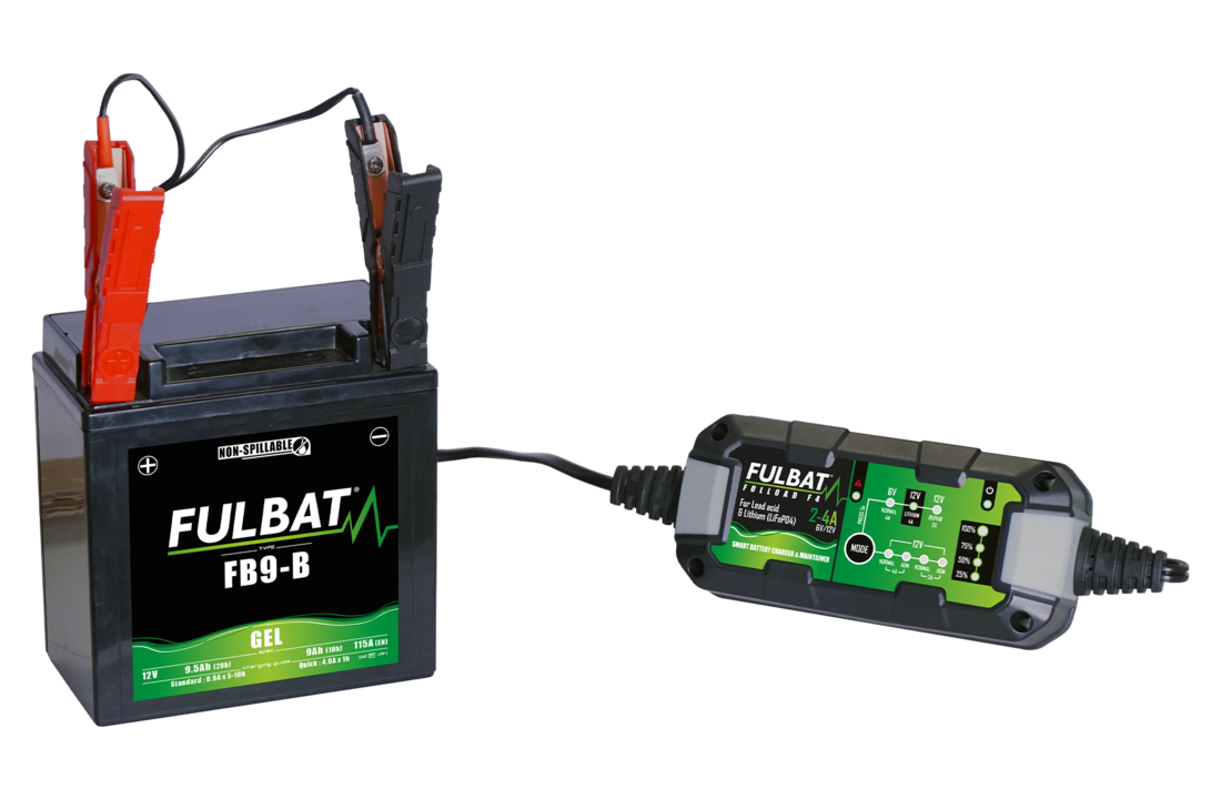 Fulbat FULLOAD F4 Automatic Battery Charger & Maintainer 6V/12V – 2A/4A