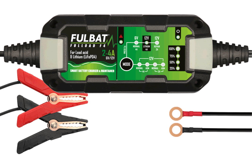 Fulbat FULLOAD F4 Automatic Battery Charger & Maintainer 6V/12V – 2A/4A